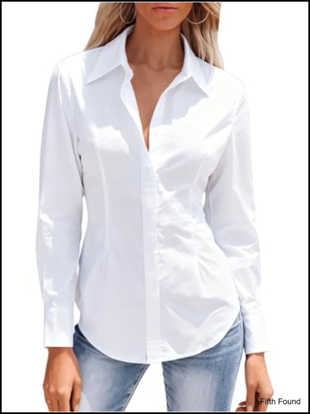 Women's Wrinkle Free Button Down Shirt Long Sleeve Collared Blouse